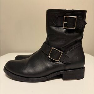 Frye Vicky Engineer Black Leather Boots Women’s US 8 B